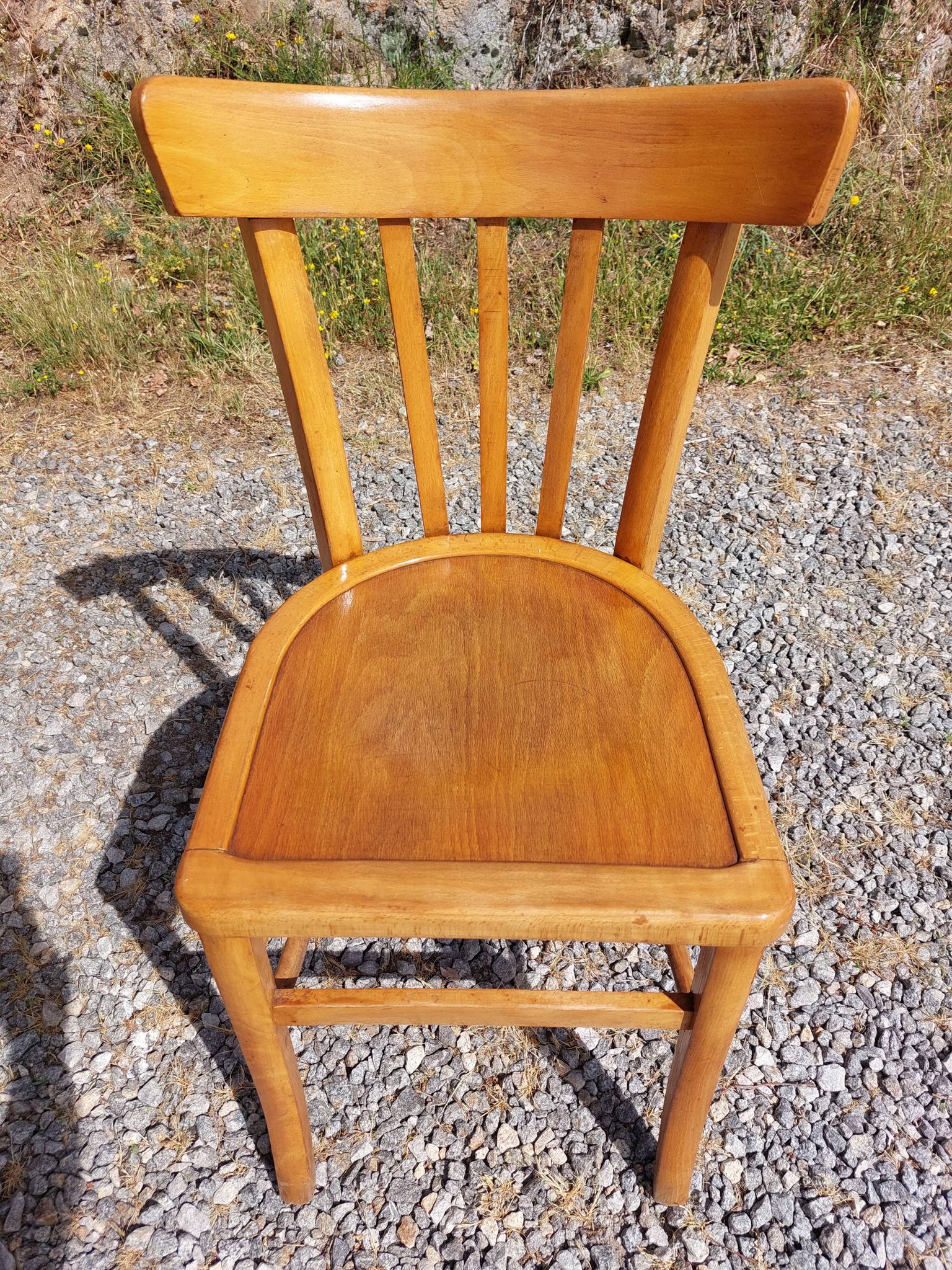 6 bistro chairs, light colour