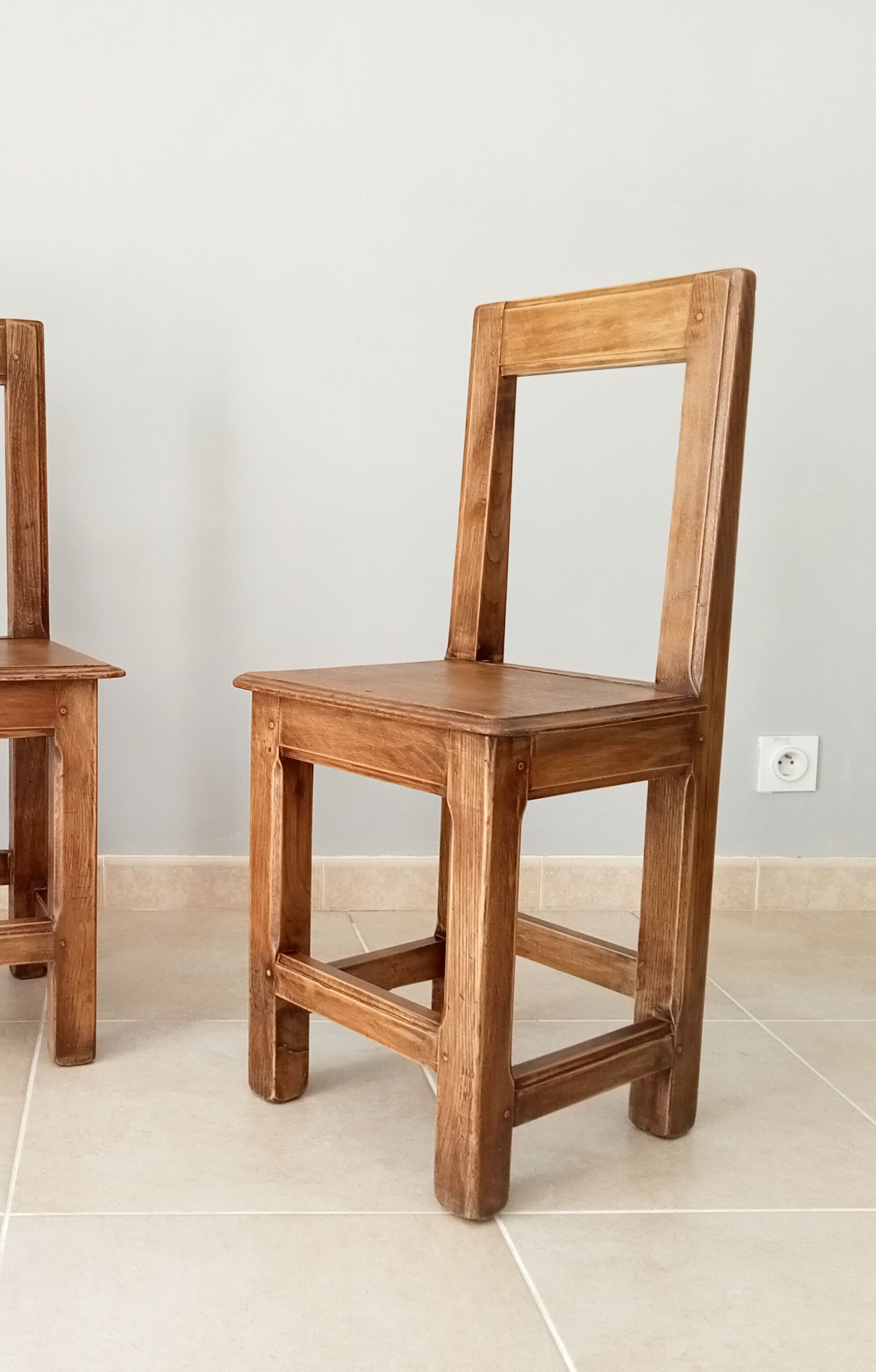 Antique chairs in solid walnut
