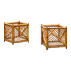 Pair of plant pots, wicker baskets Vivai Del Sud, 1970