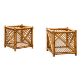 Paire de cache-pots, panières en rotin Vivai Del Sud, 1970