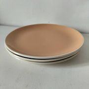Set of three dessert plates Villeroy & Boch Mettlach powder pink