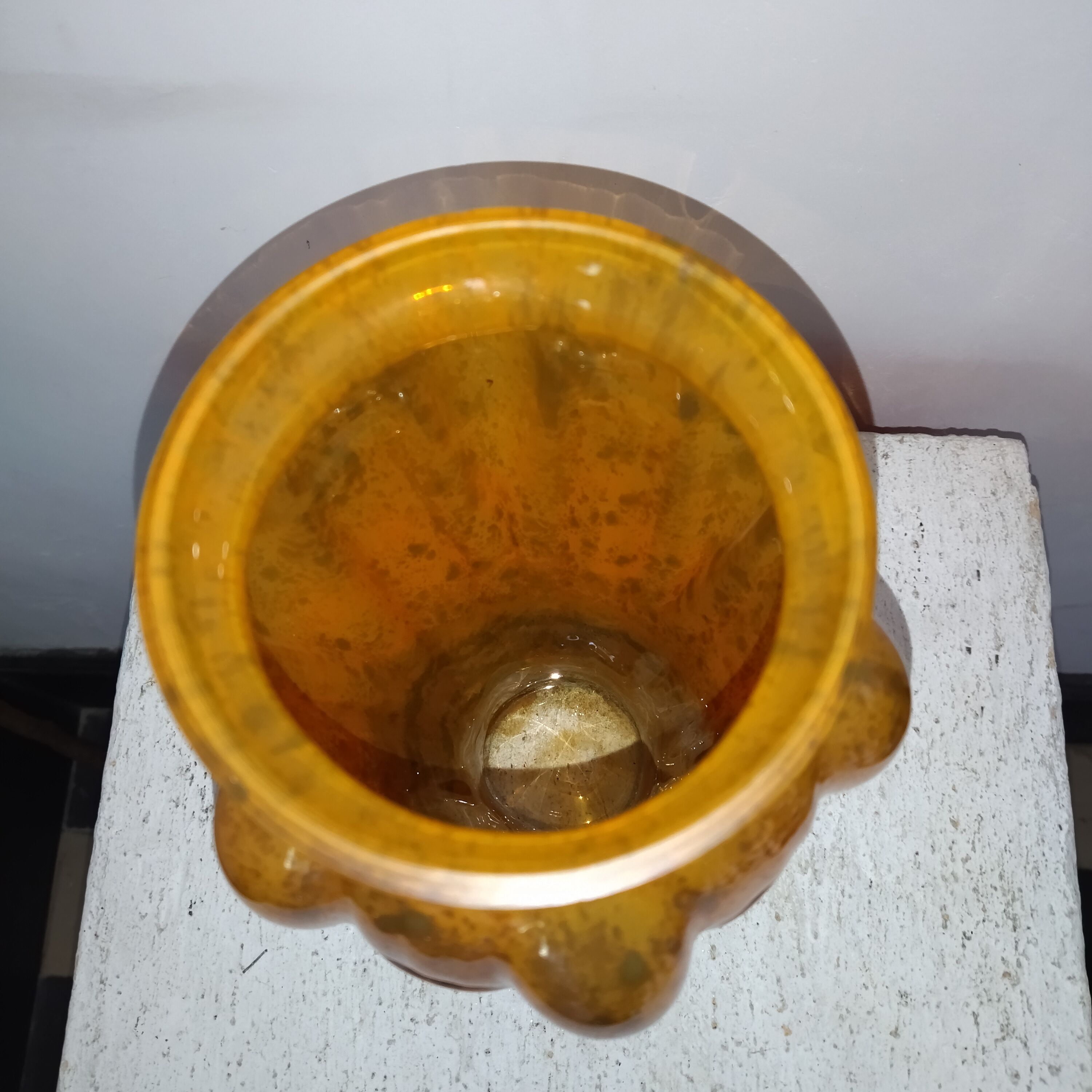 Vase in glass paste art-deco Lorrain Daum