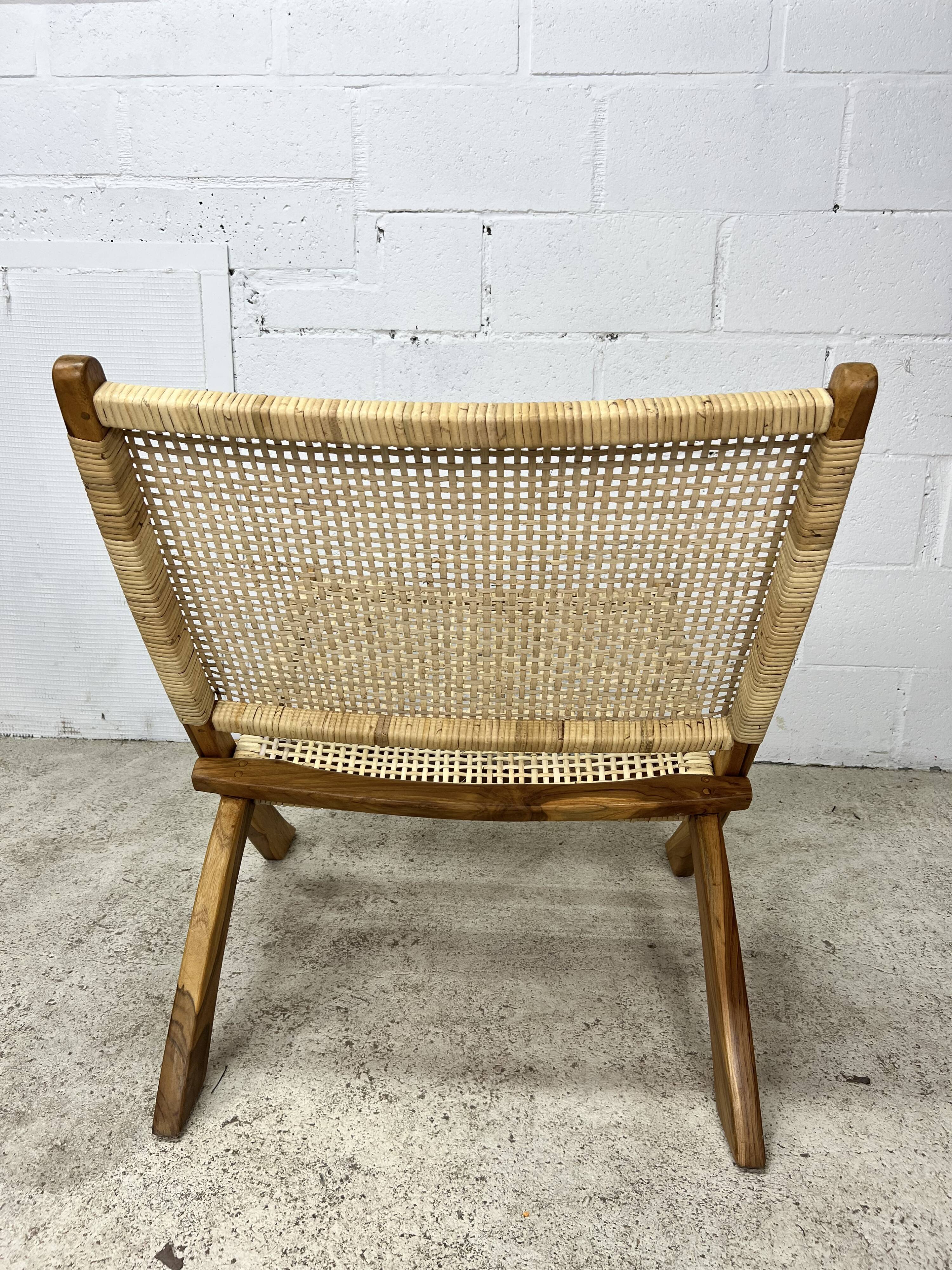 Fauteuil pliant en osier