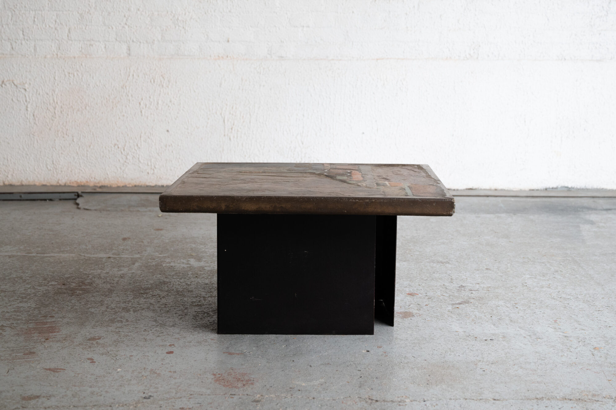 Brutalist coffee table by Paul Kingma