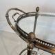 Oval silver-plated brass trolley from Maison Baguès.
