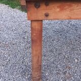 Brutalist farmhouse table Antique wooden workshop table 200cm