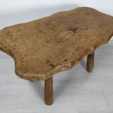 Brutalist wooden coffee table