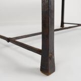 Brutalist Spanish Iron and Tile Coffee Table - circa 1920s