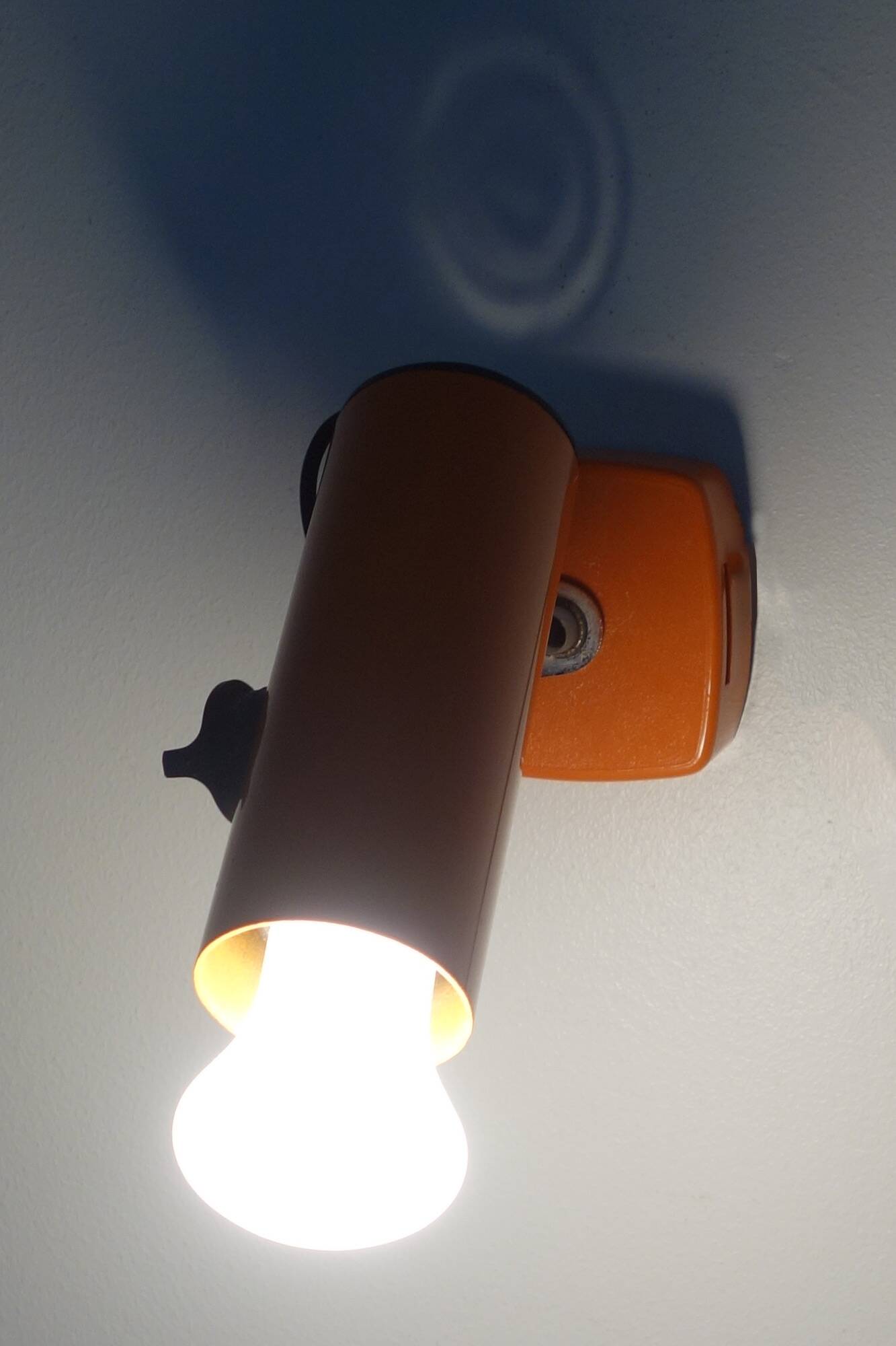 Targetti orange spot applique from the 60s/70s.