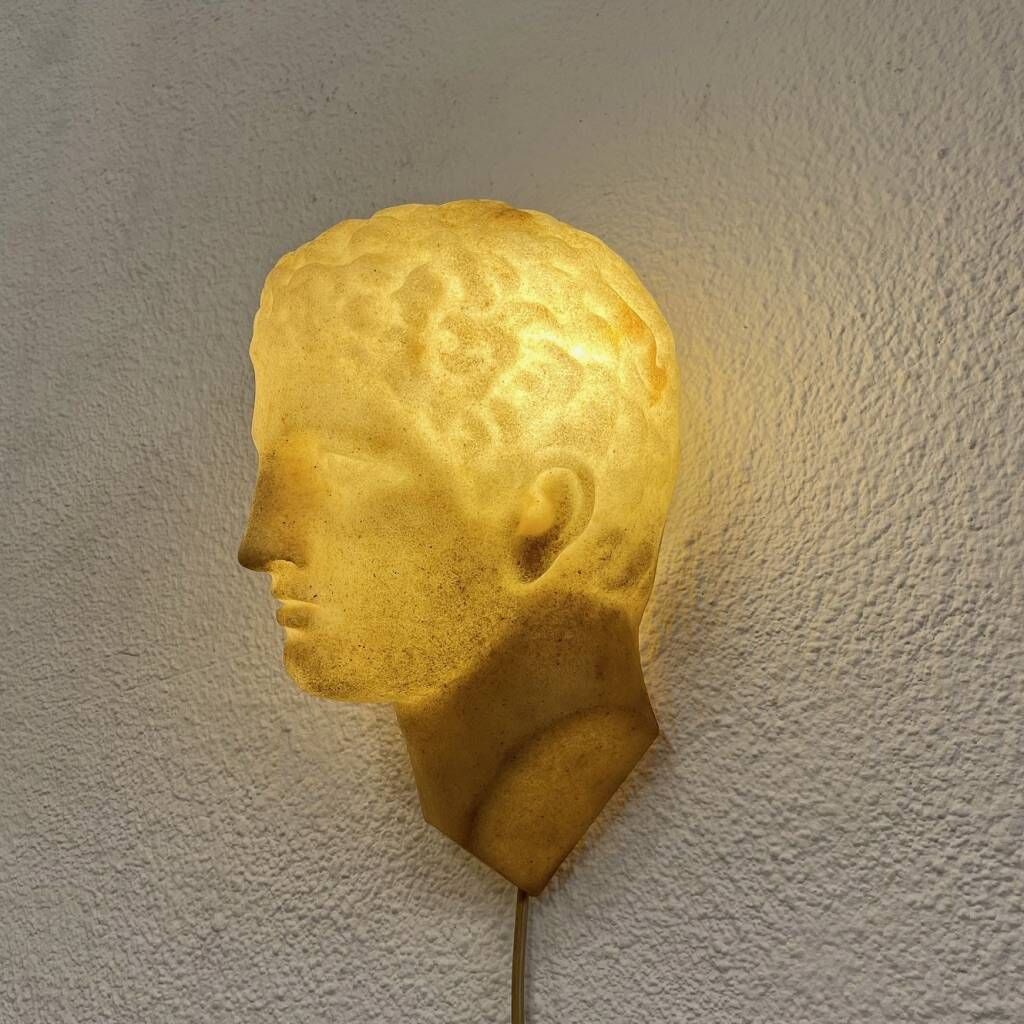 Adonis Wall Lamp in Fibreglass by André Cazenave, France circa 1970