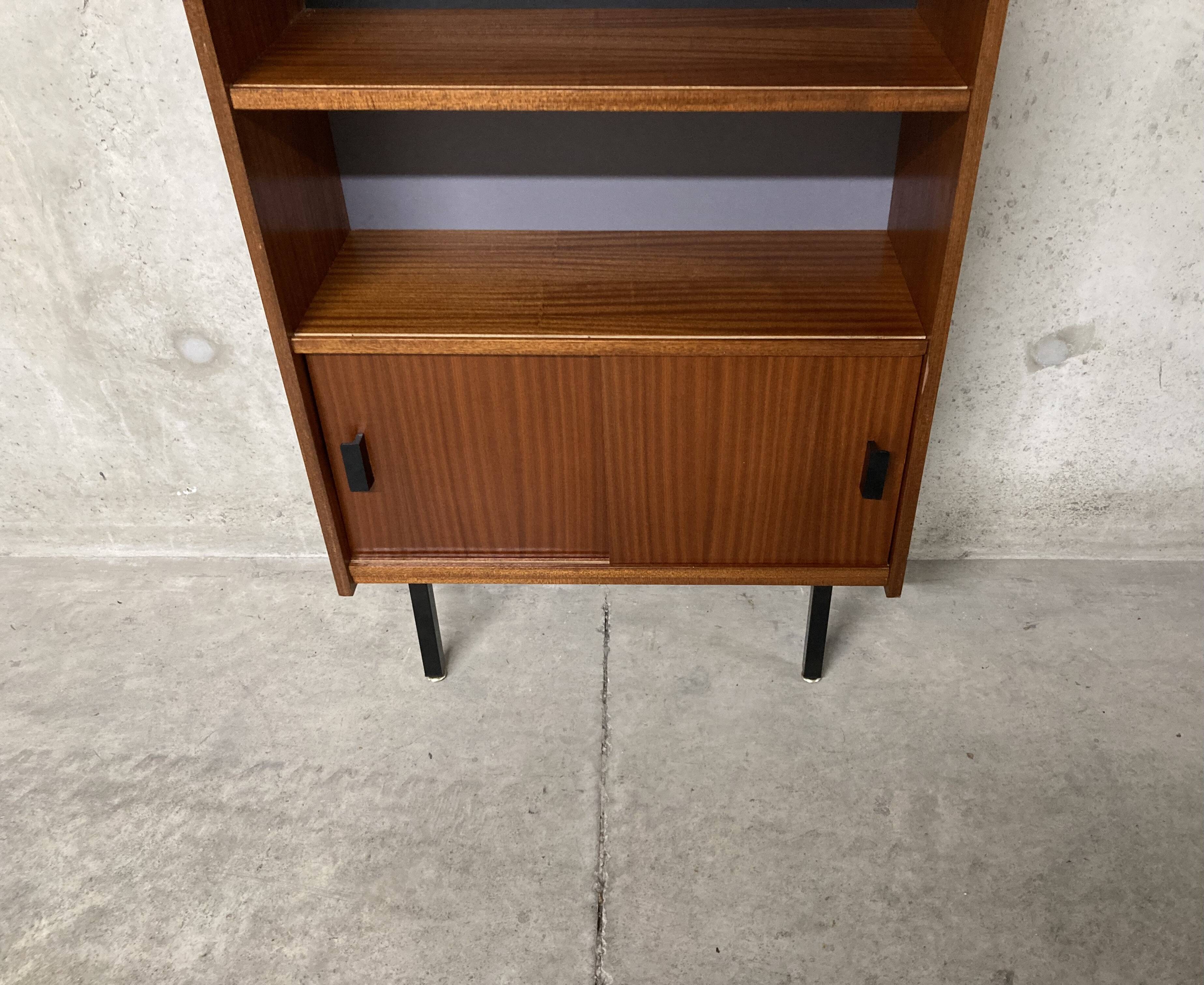 Vintage 60s modernist display cabinet bookcase
