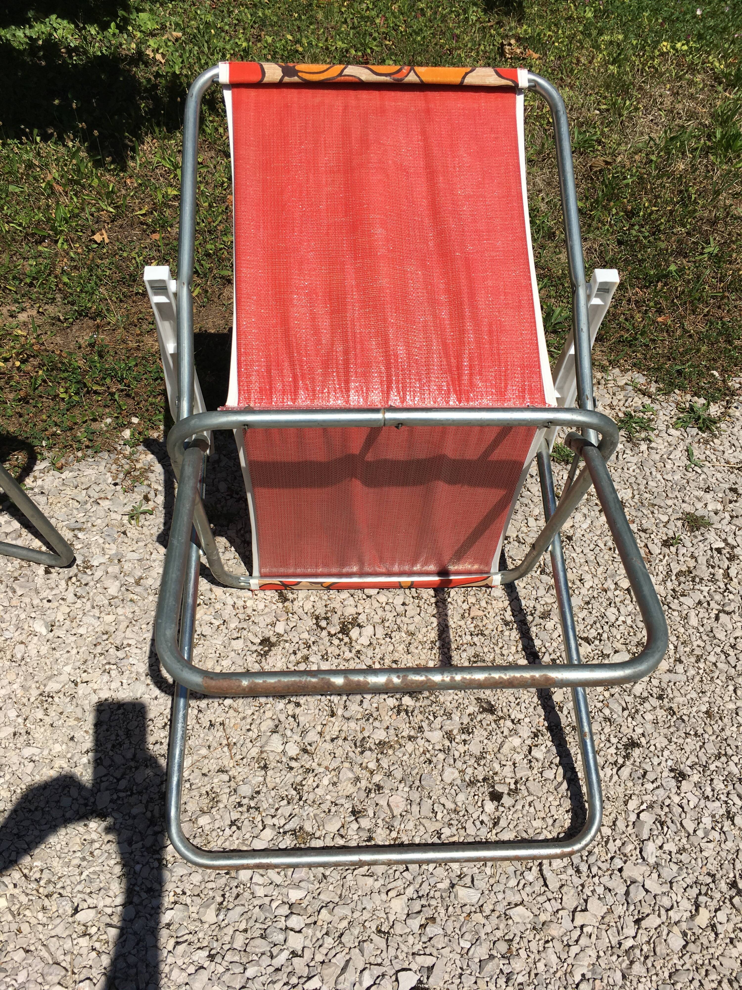 Pair of vintage camping chairs