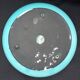 Art Deco Ceiling Lamp Turquoise Opaline Glass