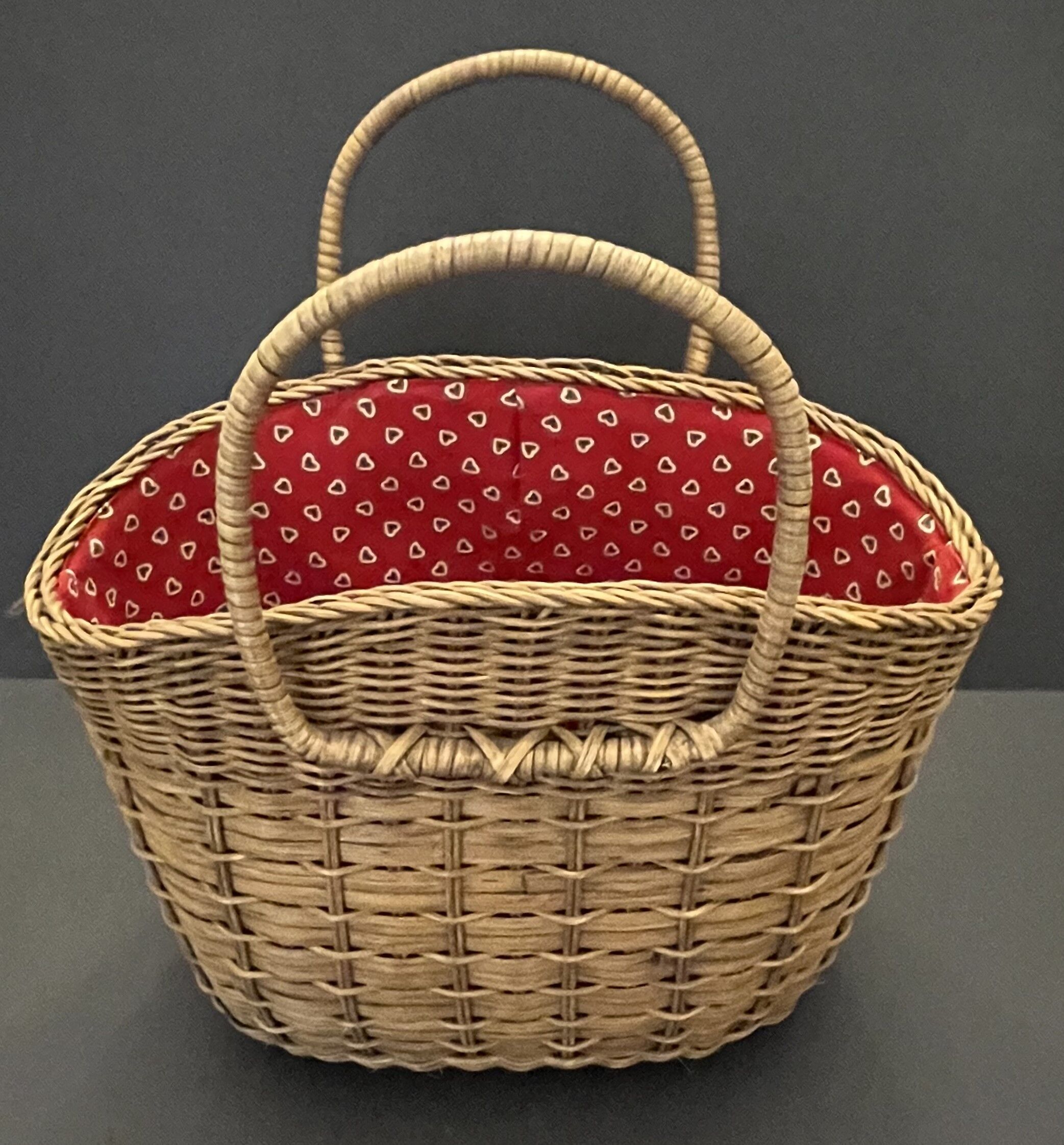 Vintage straw basket