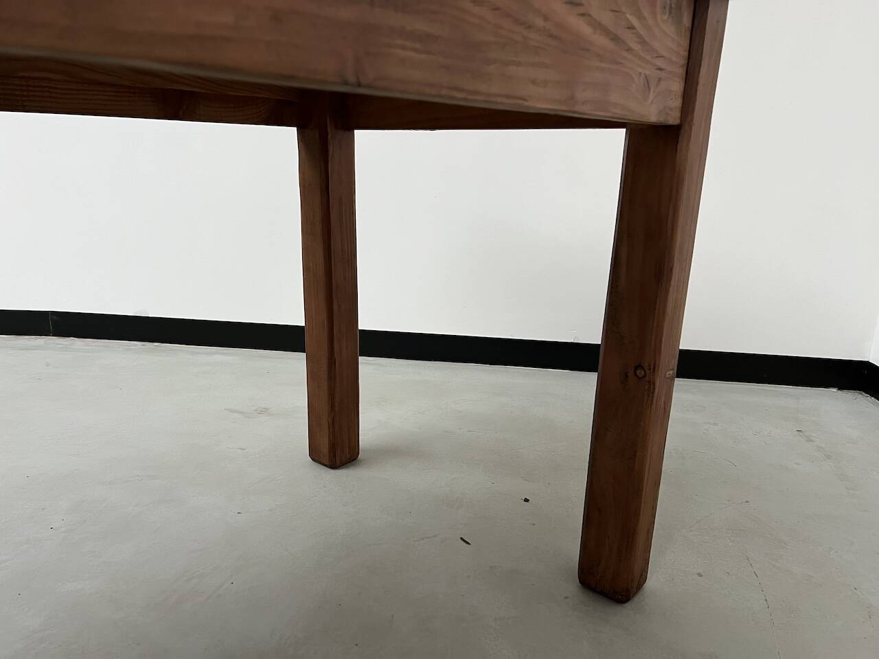 Table de ferme en pin 223 cm, années 70