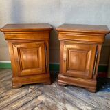 Paire de tables de chevets merisier