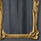 Mirror 1900 art nouveau noodle floral decor gilded wood