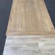 Extensible farmhouse dining table stripped in raw solid oak 1950