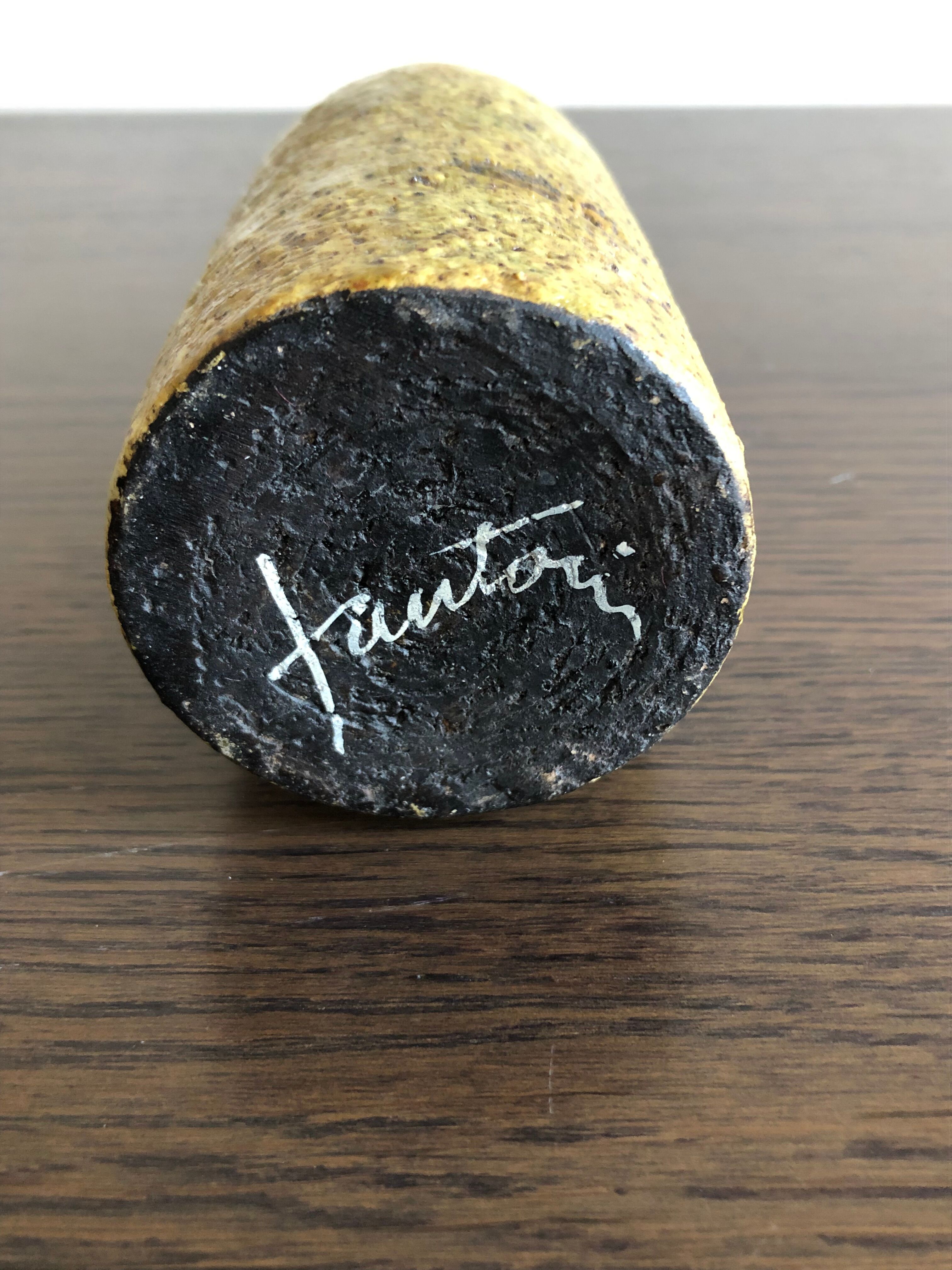 Ceramic vase with truncated collar by Marcello Fantoni, 1950s