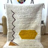 Tapis berbère Beni Ouarain du Maroc - Laine artisanale, 165×110 cm