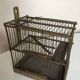 Garden bird cage 19th in zinc and wood