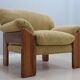 Mobil Girgi walnut wood armchairs 1970s, set of 2