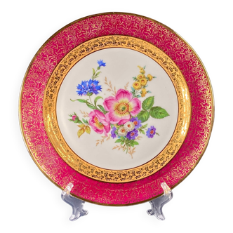 Assiette 1900-1920, Porcelaine de Limoges, France. 12.2"