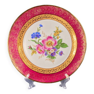 Rare Luxury Large Plate. 1900-1920, Limoges Porcelain, France. 12.2"