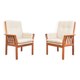 Mid-Century Danish Teak Armchairs, 1970s, Set of 2