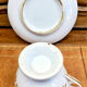 Antique Empire XIX coffee service for 6 cups, porcelain from Paris.