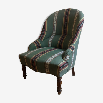 Armchair upholstered in green, 19th cty