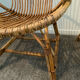 Pair of rattan shell armchairs 60s
