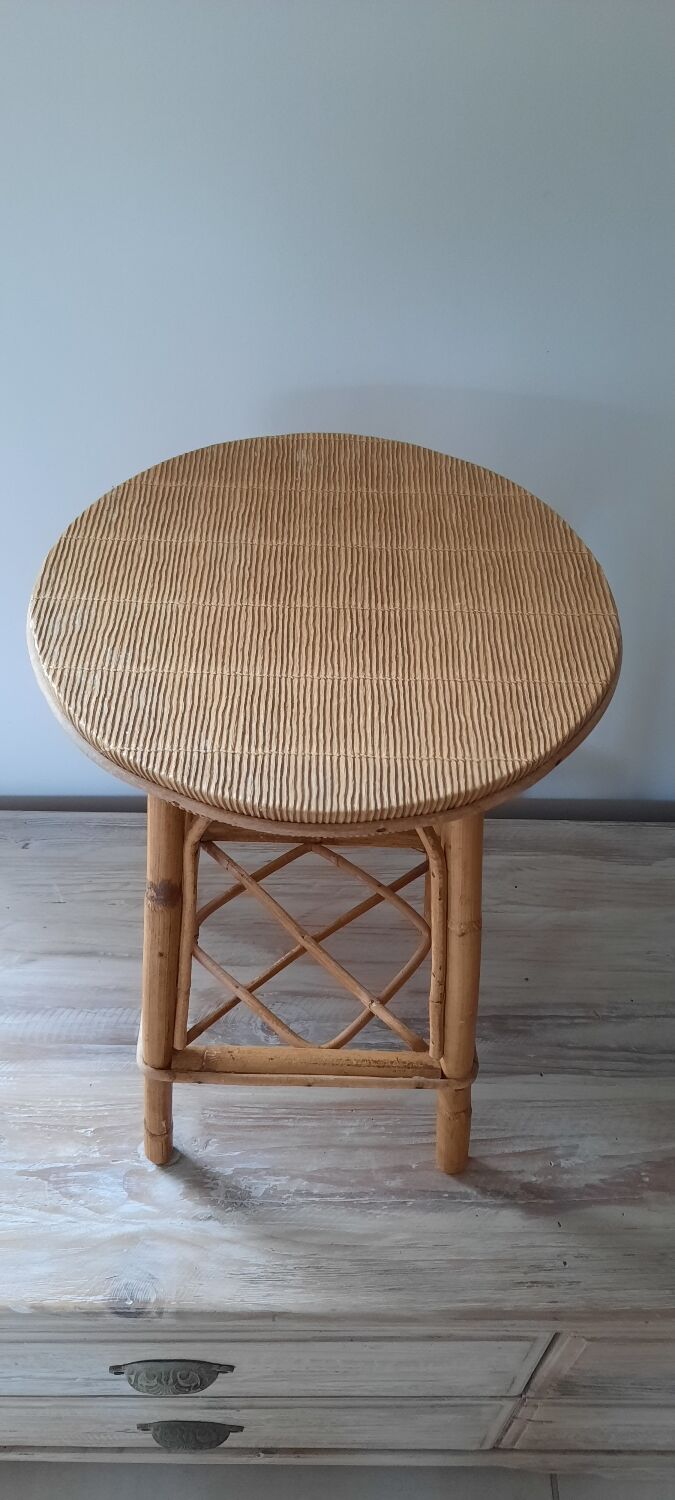 Vintage rattan stool