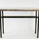 Console art moderne acier peint et marbre