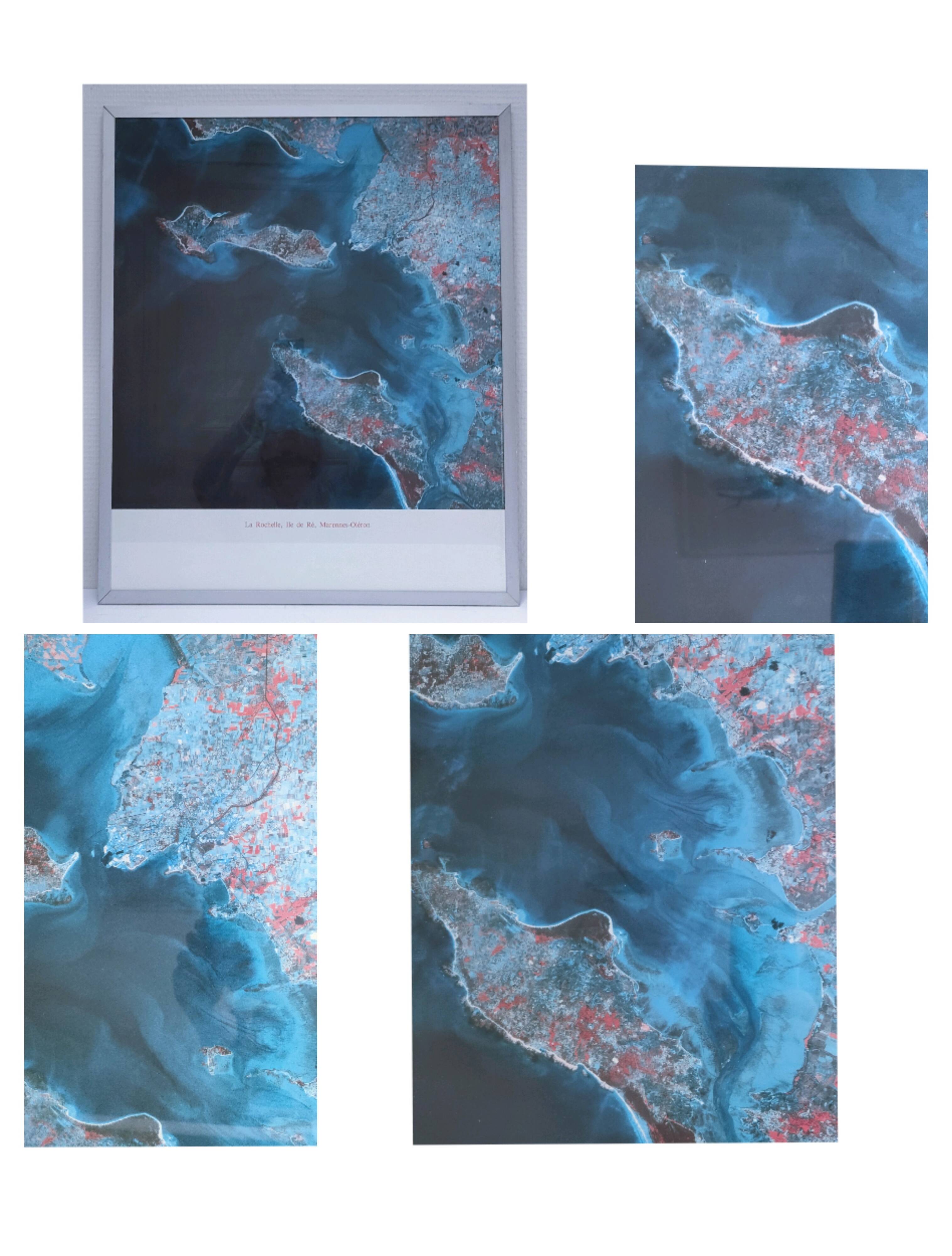 affiche île de ré, marennes d'oléron, la rochelle satellite cnes
