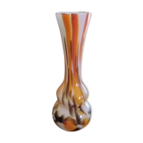 OPALINE VASE ORANGE/BROWN TONE
