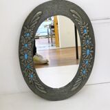 Oval Flower Mirror