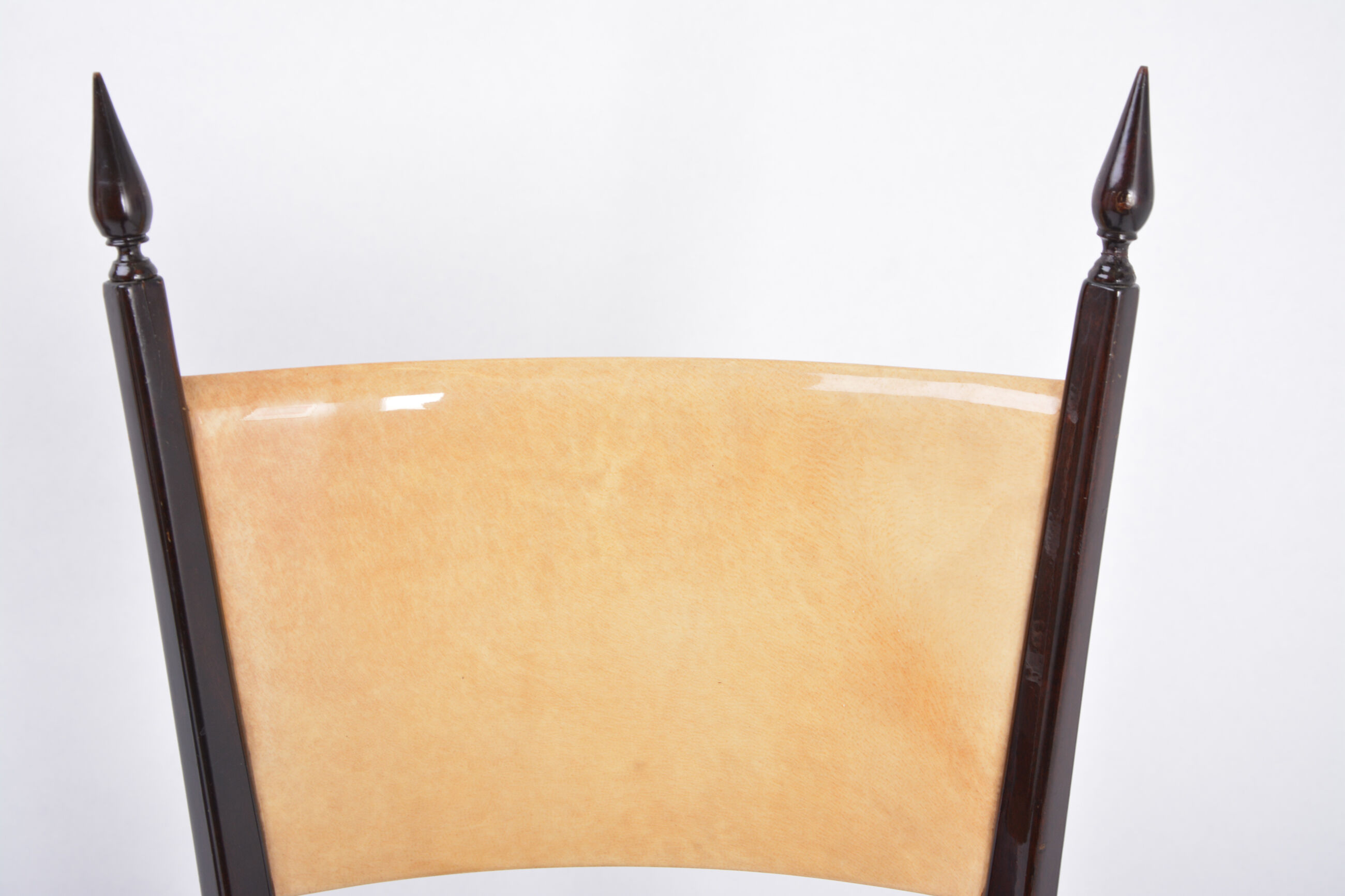 Set of four Italian Mid-Century Modern High Back dining chairs by Aldo Tura