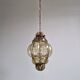 Venetian pendant light in blown glass and wrought metal, mid-20th century
