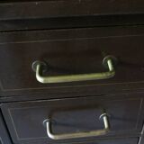 Small metal desk with extension flap by Roneo, France 1920s