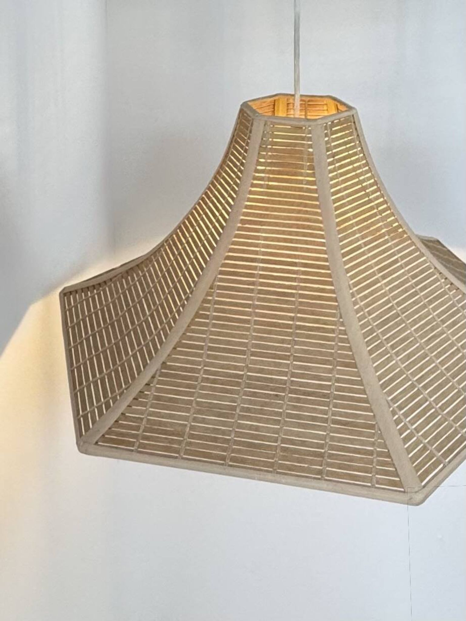 Vintage suspension, wooden slats, France, 1980.