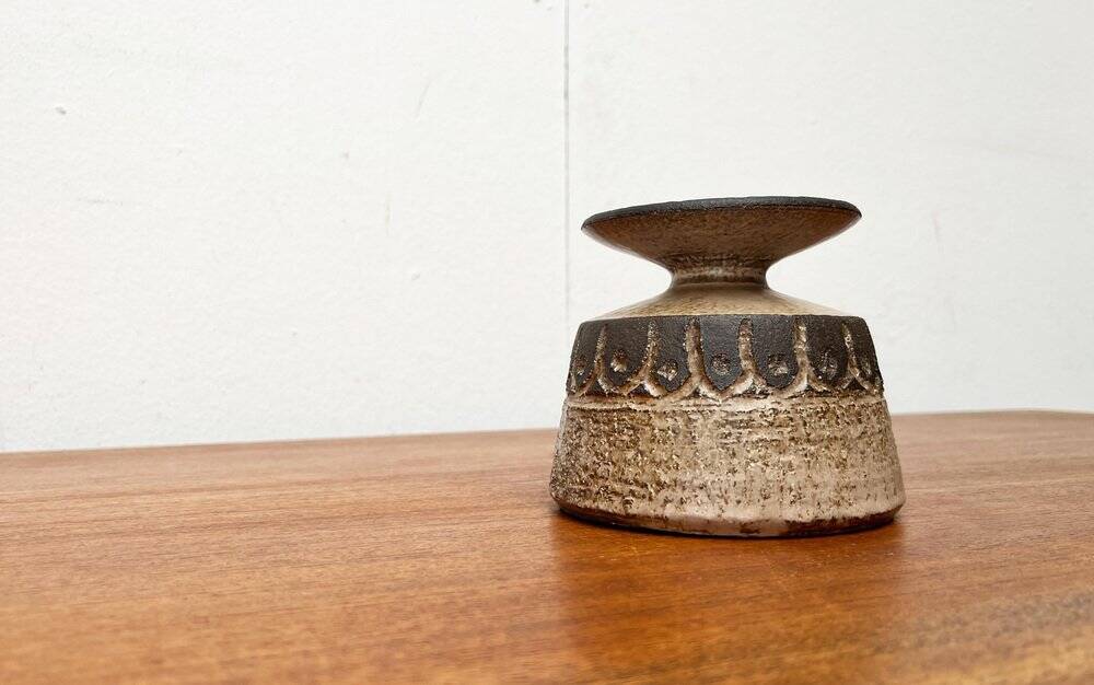 Danish Scandinavian pottery vase from the mid-century Lovemose Denmark, 1960s.