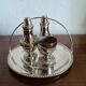 Silver-plated boiled egg set