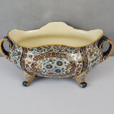 19th century Gien earthenware planter with Persian decor