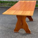 Extendable wooden farmhouse kitchen table 170cm