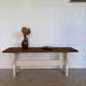 Vintage farmhouse bench made of solid wood