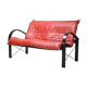 Vintage design sofa from the 80s/90s in leather