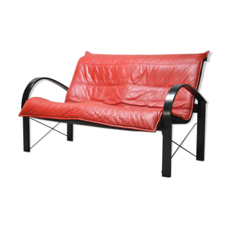 Vintage design sofa from the 80s/90s in leather