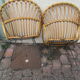 Paire de fauteuils rotin vintage