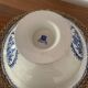 Large old Gien earthenware salad bowl with Rouen decor